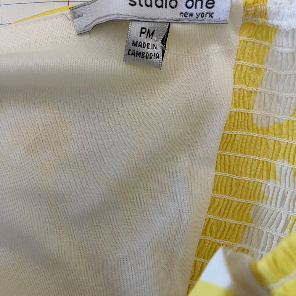 Studio One Yellow and White Dress